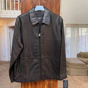 Dockers black Leather coat